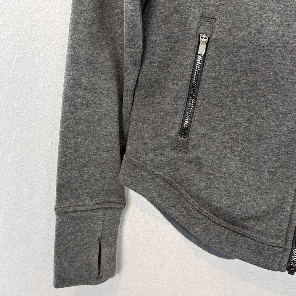 Athleta - women’s easy cozy dark grey hooded full zip up jacket sweatshirt SZ XS - Picture 7 of 8
